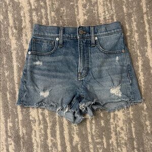 Madewell Blue Jean Shorts Distressed Cut-Off Style
